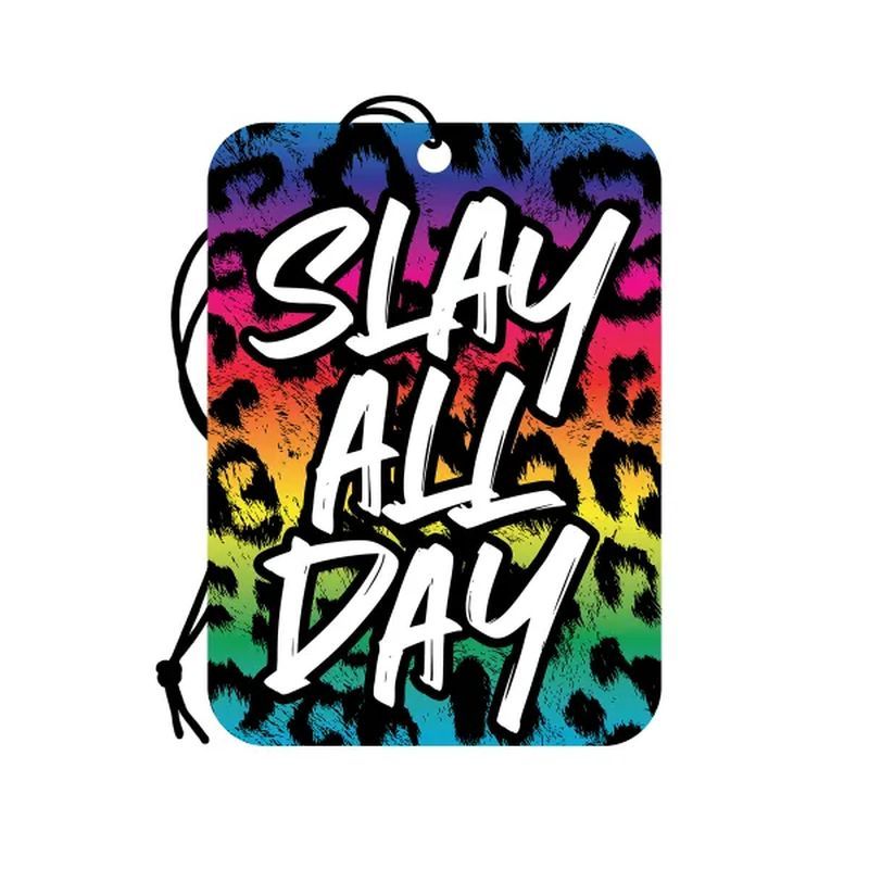 Slay All Day Leopard Print Wild Cherry Scent Air Freshener – High-Quality Cardboard Air Freshener