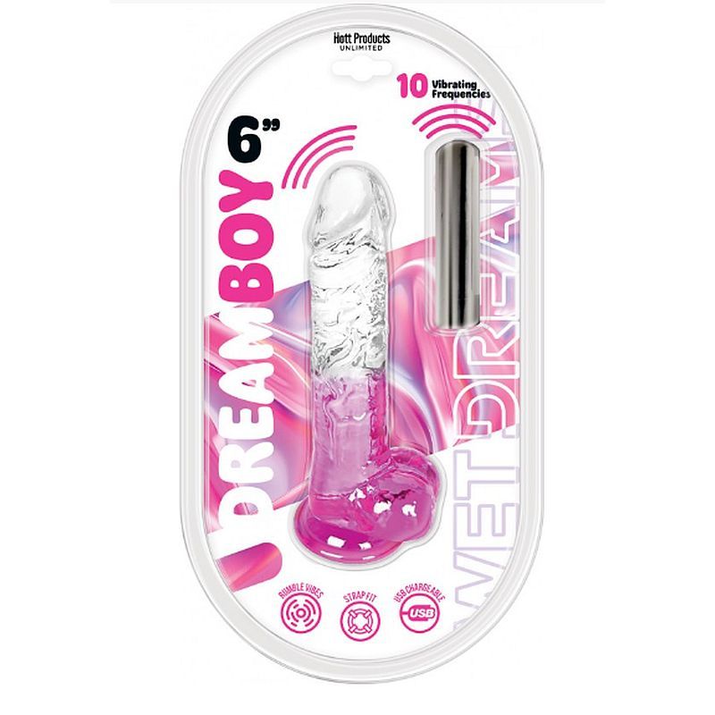 Jelly Dream Boy (Pink) – 6 Inch Flexible Jelly Vibrator