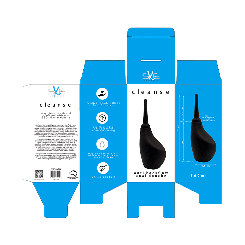 Silicone Ergonomic Anti-Backflow Anal Douche 360ml – Premium Douche