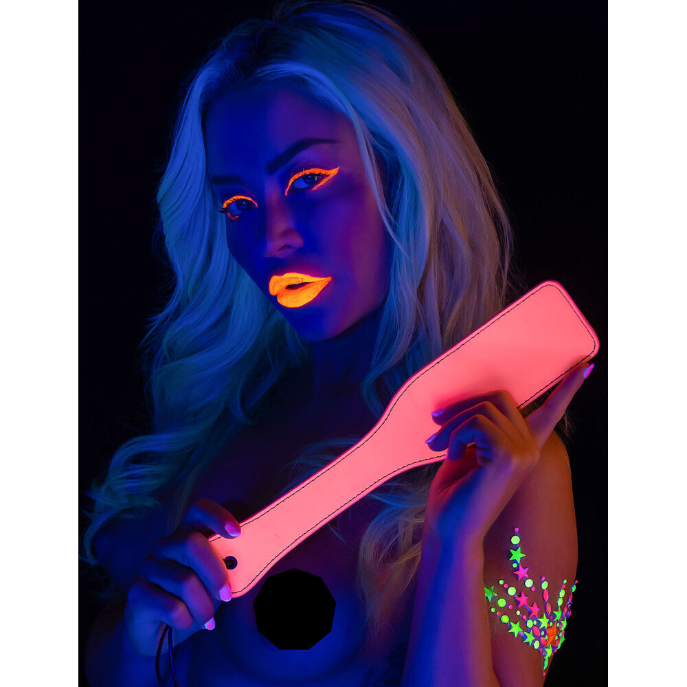 Taboom Glow in the Dark Paddle – 13 Inch Vegan Leather Paddle