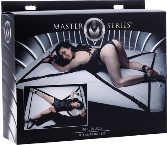Master Series Interlace Bed Restraint Set – Versatile Restraint Kit with Neoprene Cuffs