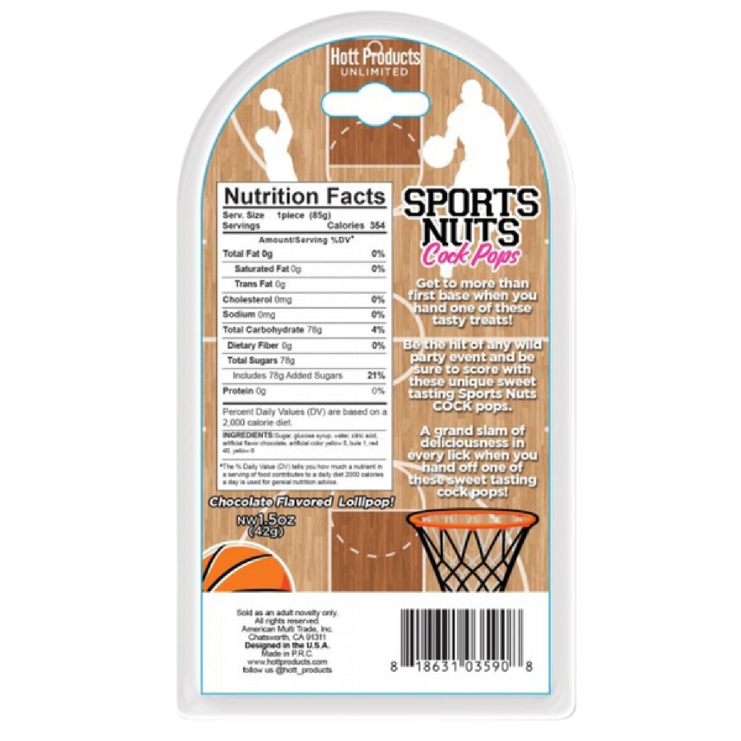 Sports Nuts Cock Pop – Novelty Edible Chocolate Lollipop Adult Toy