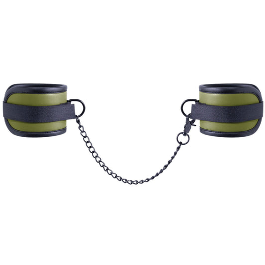 Adjustable Ankle Cuffs with Velcro Lock and 25.9cm Chain – Bondage Restraints