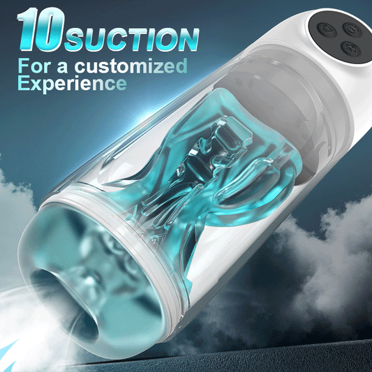 【Milk Me Dry】Skyline - 10 Suction Vibrations One-button Activation APP-controlled Multi-point Massage Male Masturbator Masturbation Cup