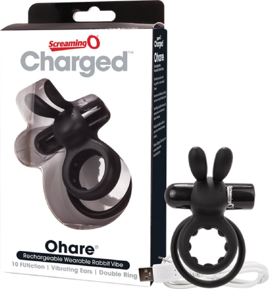 Charged Ohare – Rechargeable Double Cock Ring Rabbit Vibrator