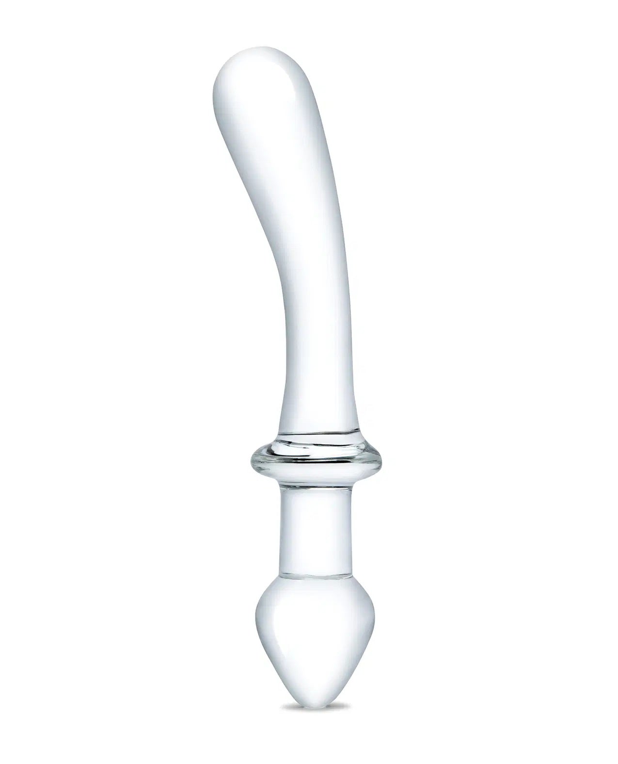 Glas 9" Classic Curved Clear Dual-Ended Glass Dildo for G-Spot and Anal Play
