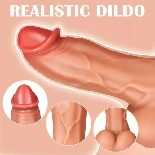 Acmejoy- Thick 2.6IN Diameter Vibrating & Thrusting Modes Lifelike Dildo Vibrator Sex Toys Dildos