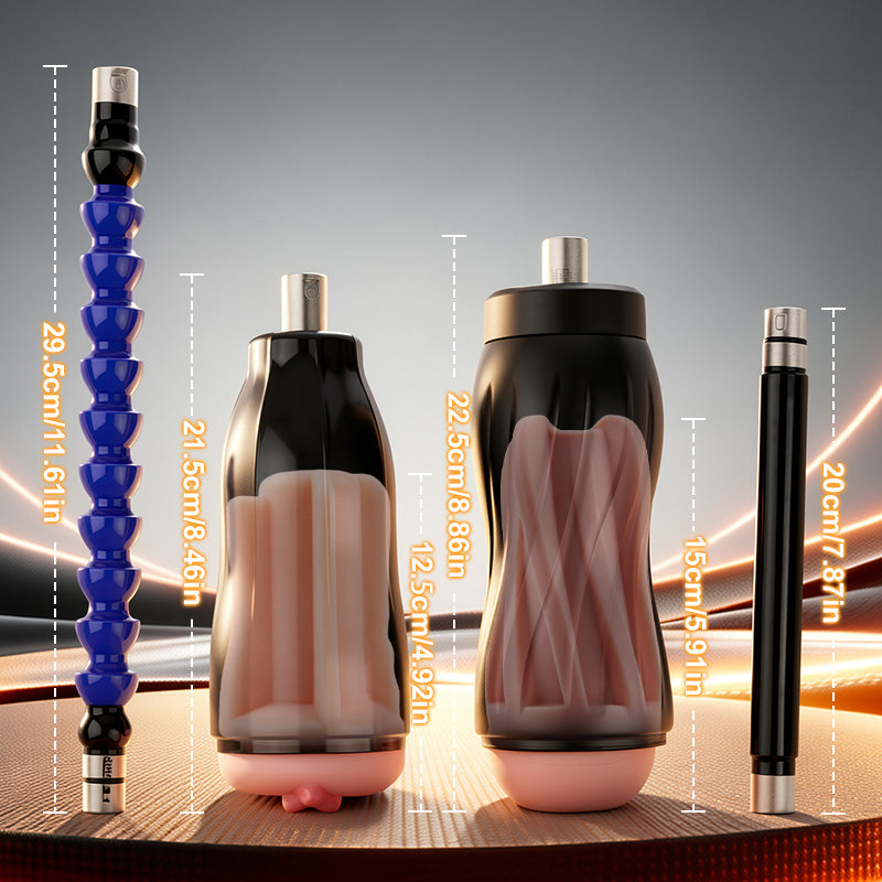 DualStorm - Double Entry Automatic Thrusting Sex Machine for Men with Realistic Experience Masturbation Cup