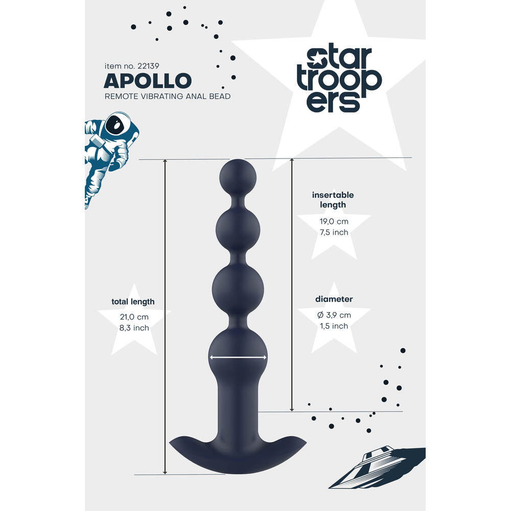 Startroopers Apollo – Remote-Controlled Anal Beads Vibrator