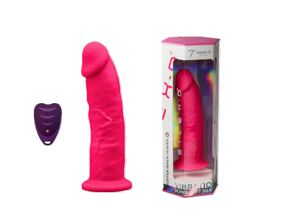 Silexd Model 2 (Pink) 7 Inch Realistic Dildo – Vibrating Dildo