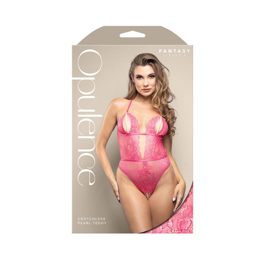 Opulence Crotchless Pearl Teddy – Lace Lingerie S/M Size