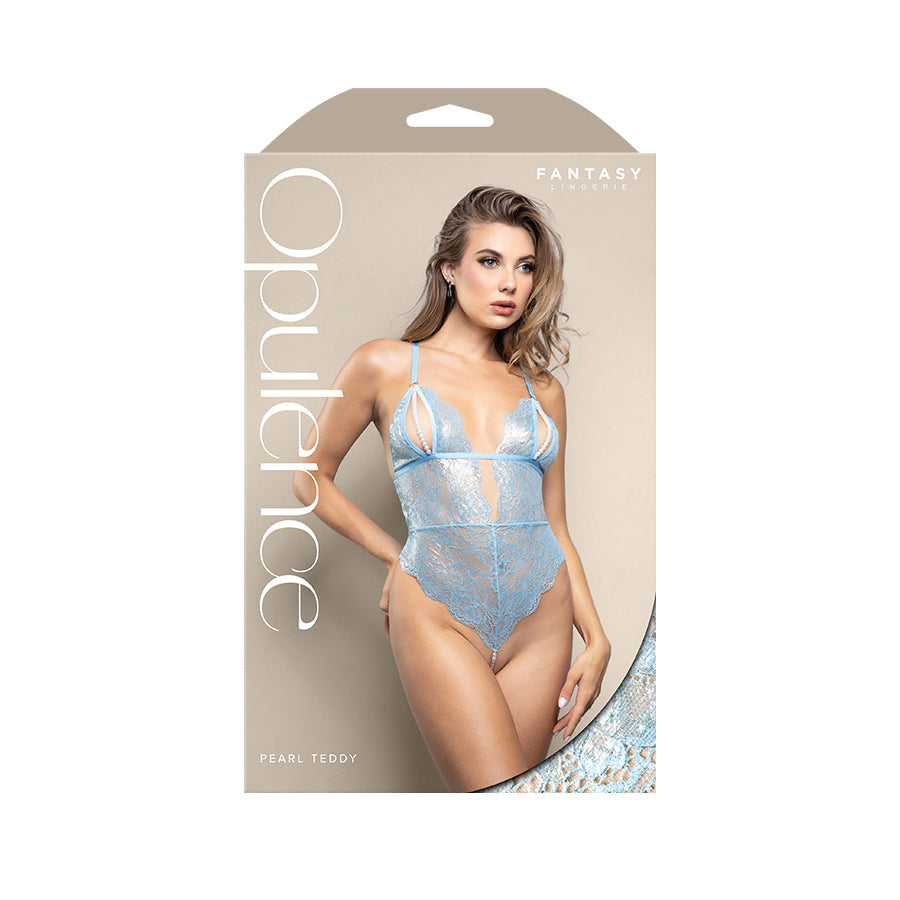 Opulence Pearl Teddy S/M – Metallic Foil Lace Teddy