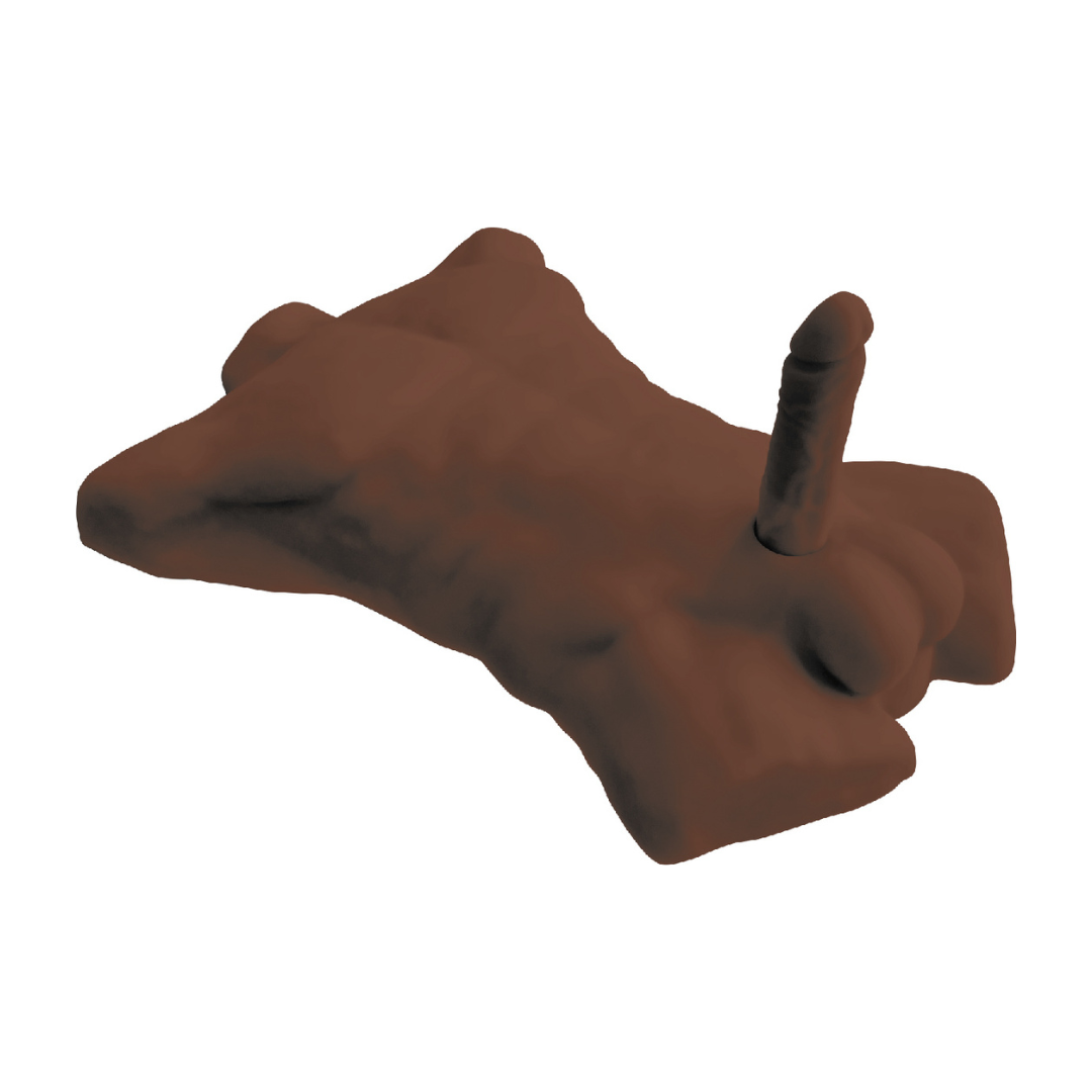 Silexd 7 Inch Apollo Torso and Dildo Liquid Silicone Brown