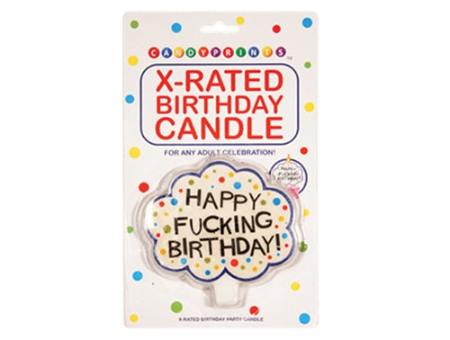 X-Rated Adult Birthday Candle - Happy Fucking Birthday