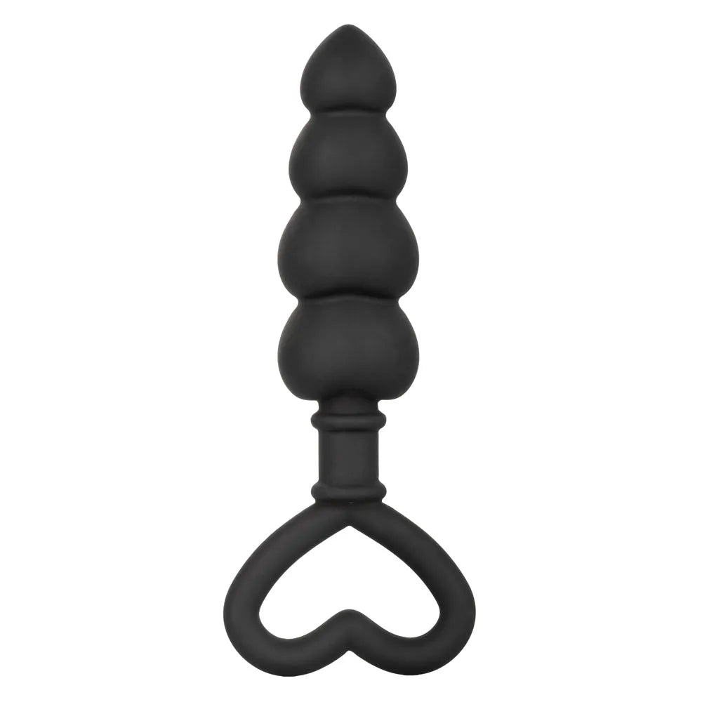 Silicone Love Probe – Graduated Flexible Anal Plug with Heart-Shaped Loop