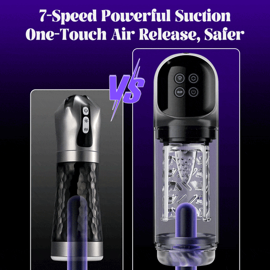 Vortex - 7 Suction 7 Rotation Stroker – 3D Real Feel Waterproof Hot & Cold Spa Suction Vacuum Pumps Masturbator Masturbation Cup