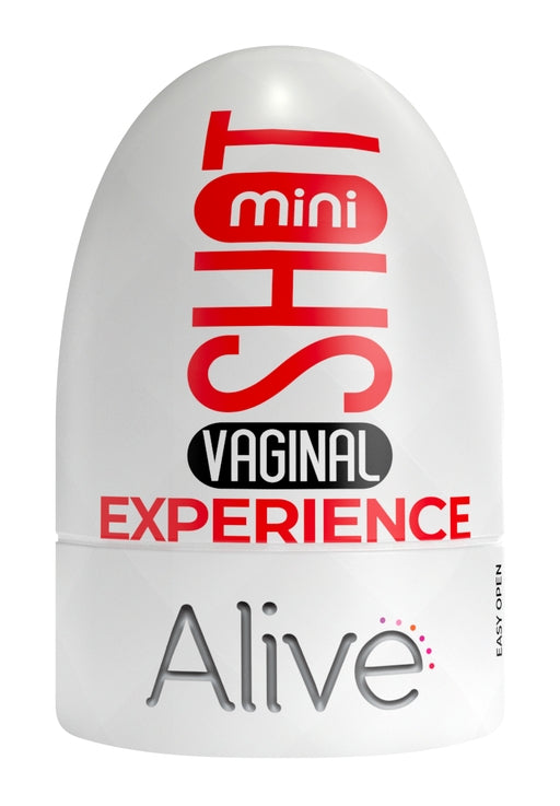 Alive Mini Shot Masturbator Vagina Vaginal Experience Compact White