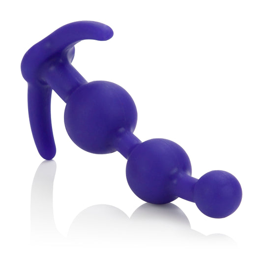 Booty Call Purple Silicone 4.75" Anal Beads with Easy Pull Handle