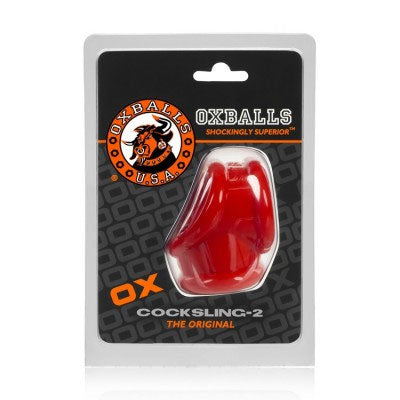Cocksling 2 (Red) – Solid Cocksling Style Cock Ring