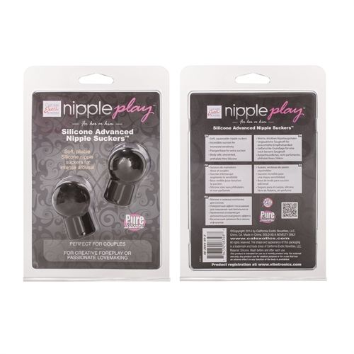 Nipple Play Silicone Nipple Suckers (Black) – Advanced Silicone Nipple Stimulator Set