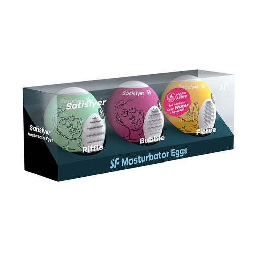 Satisfyer Masturbator Eggs - Variety Mixed 3 Pack Strokers