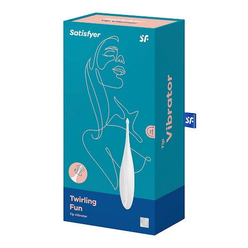 Satisfyer Twirling Fun Tip Vibrator White Waterproof Silicone 12 Settings