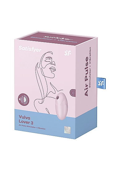 Satisfyer Vulva Lover 3 Pink Air Pulse Vibrator with Dual Motors and 21 Stimulation Settings