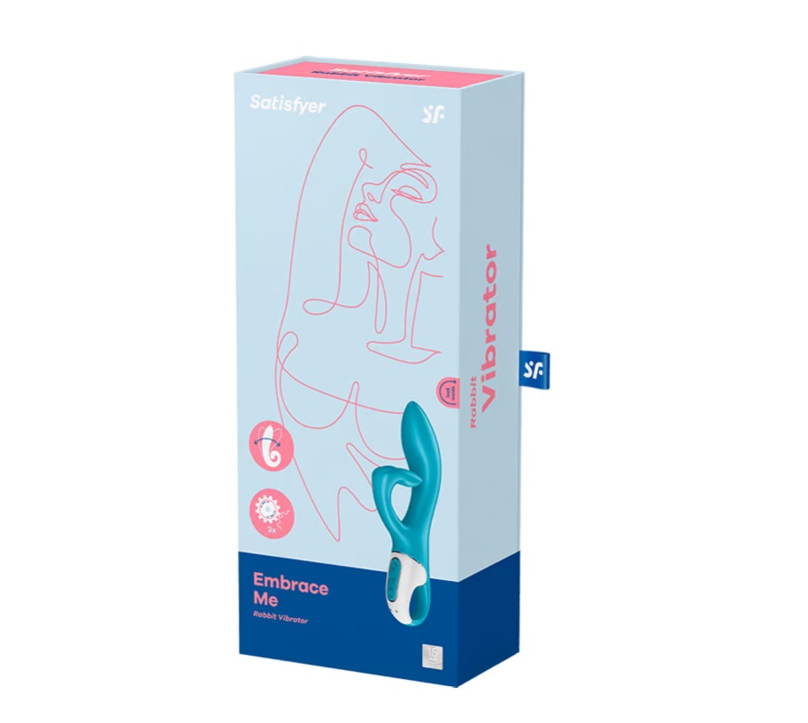 Satisfyer Embrace Me Rabbit Vibrator Turquoise with Dual Motor Stimulation