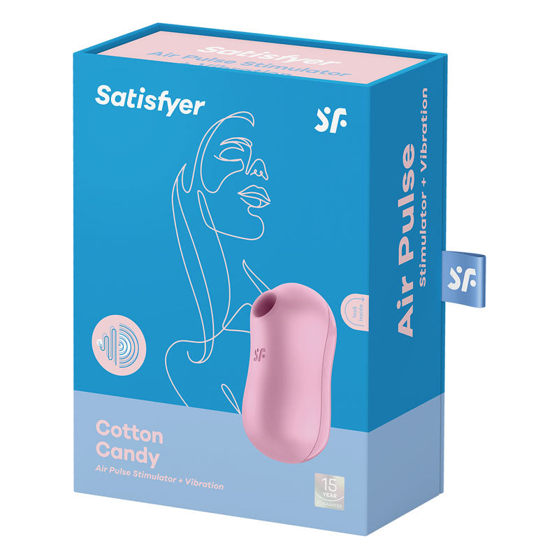 Satisfyer Cotton Candy Lilac Compact Oval Lay-On Vibrator with Pressure Waves and Vibration