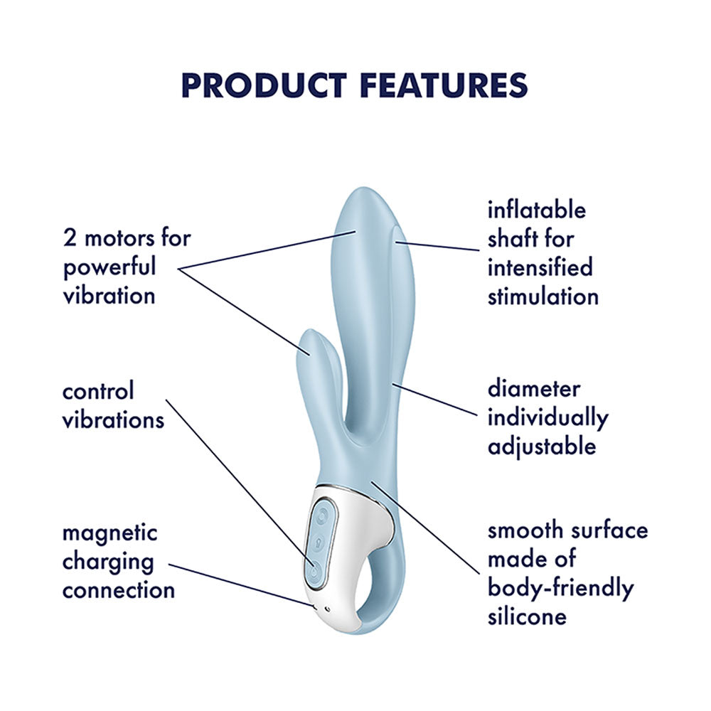 Satisfyer Air Pump Bunny 1 - Inflatable Rabbit Vibrator 8 Inch