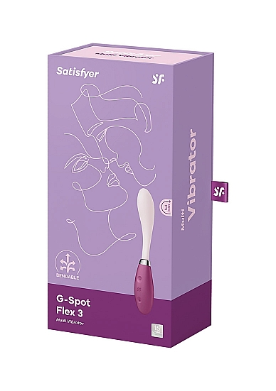 Satisfyer G-Spot Flex 3 Red Flexible Silicone Vibrator with 12 Vibration Modes and Dual Motors