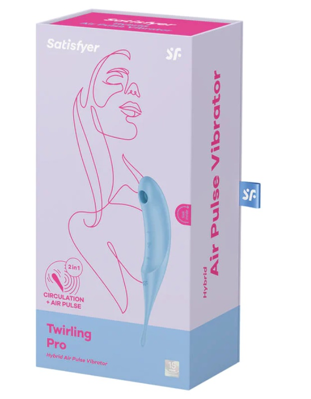 Satisfyer Twirling Pro Hybrid Air Pulse Vibrator in Blue