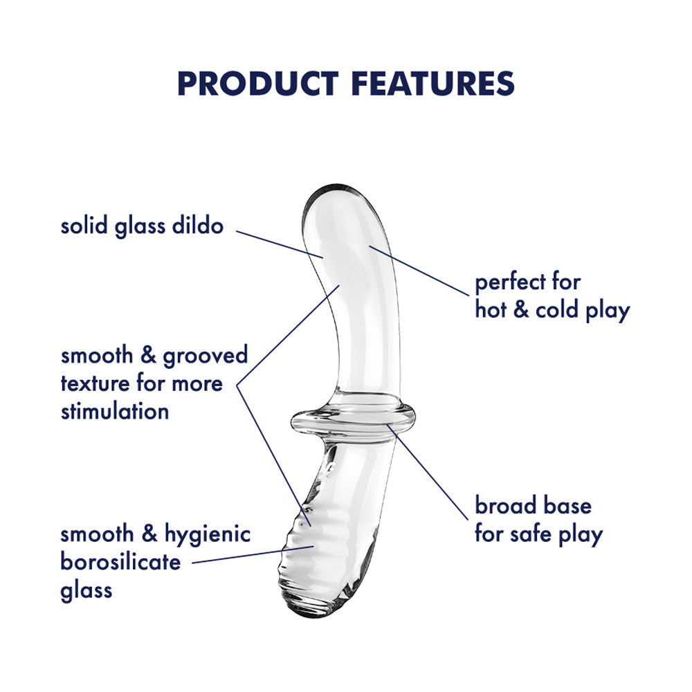 Satisfyer Double Crystal Glass Dildo for Temperature Play