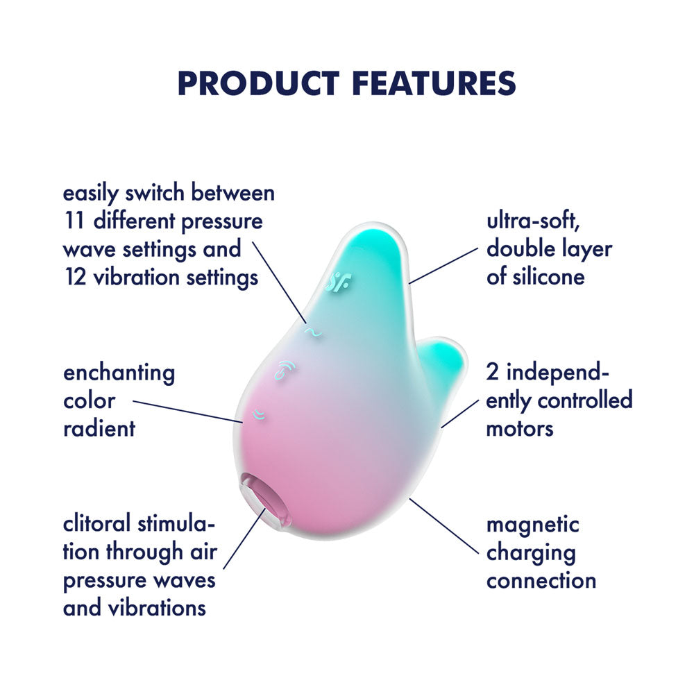 Satisfyer Mermaid Vibes Air Pulse Stimulator Mint/Pink