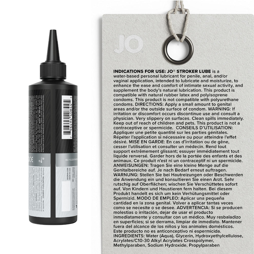 JO Stroker Lube – Water-Based Lubricant 240ml Bottle
