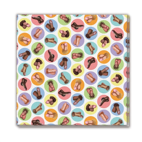 Mini Penis Napkins 8 Pack Funny Bachelorette Party Supplies