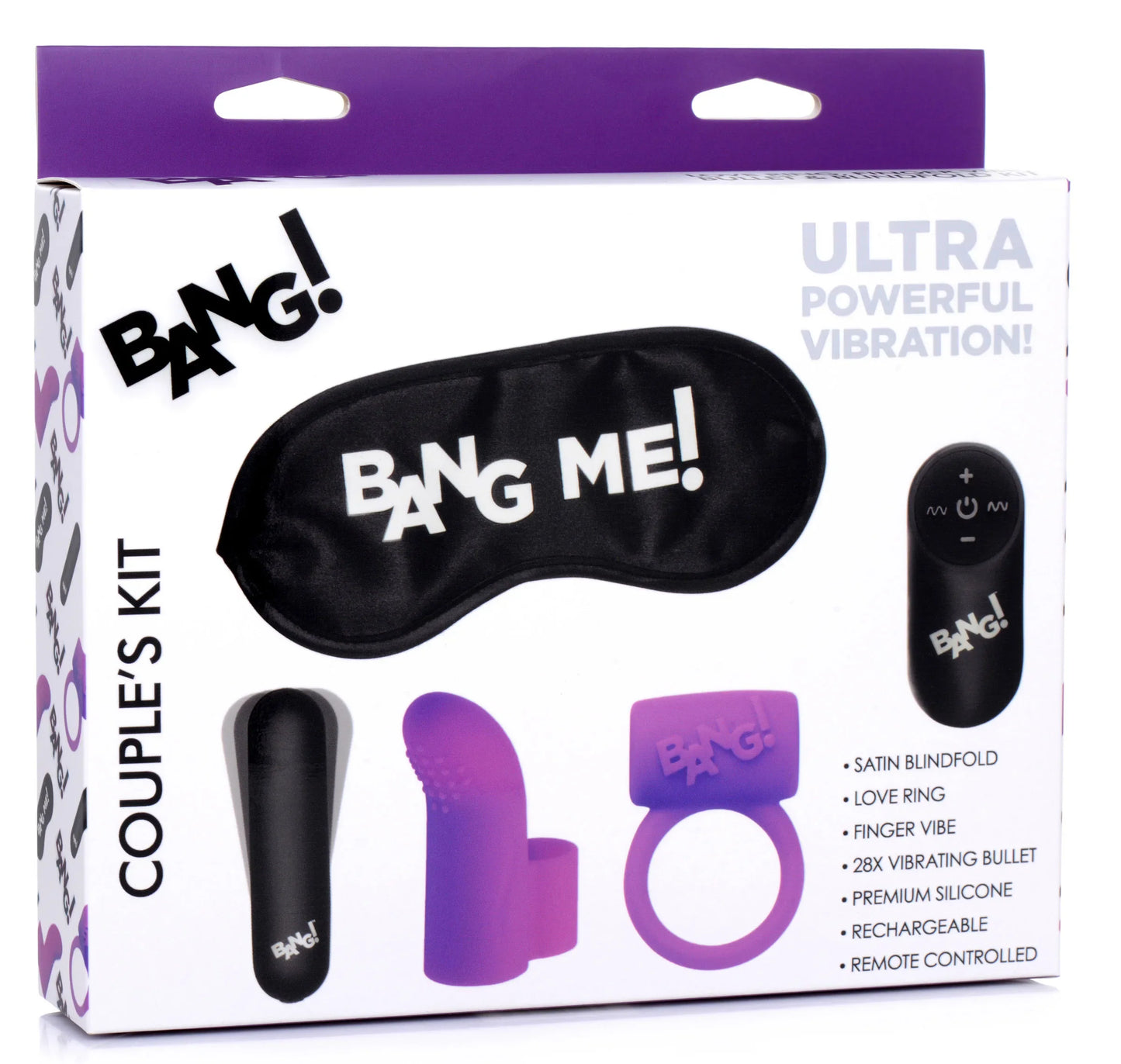 Bang Couple's Kit (Purple) – Silicone Couples Toy Set with Vibrating Bullet and Accessories