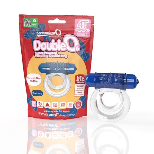 Screaming O 4T DoubleO 6 Blueberry – Super Powered Vibrating Double Ring