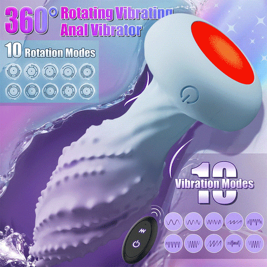 Little Monster - 360° rotating anal vibrator, 10 vibration frequencies, 7-color LED light Anal Toys