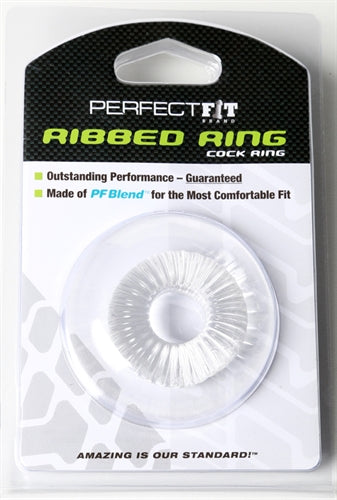 Perfect Fit Ribbed Clear Silicone Stretchy Ring – Stretchy Cock Ring