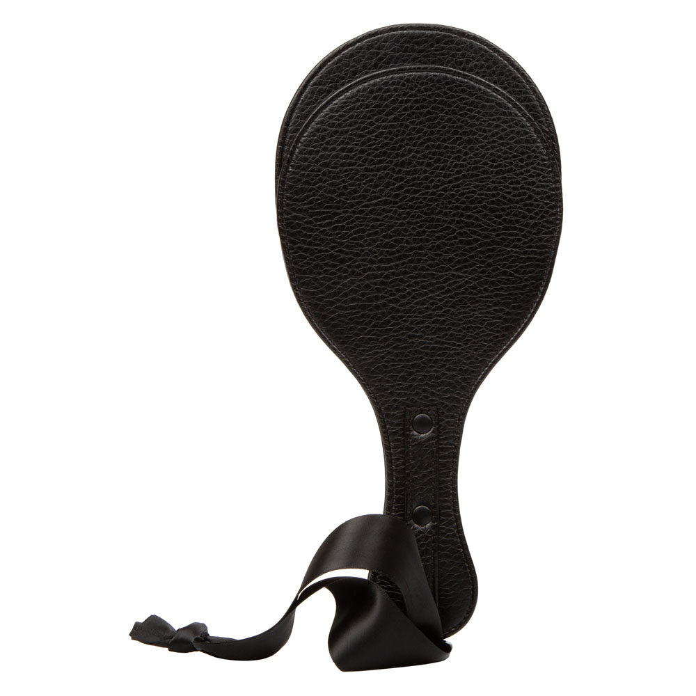 Scandal Round Double Paddle Red and Black Plush Dual Layer Paddle