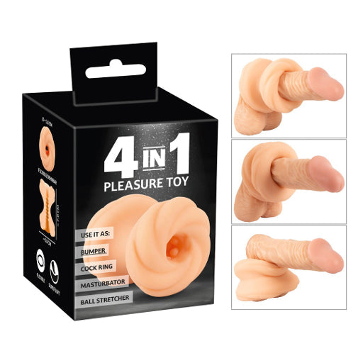 You2Toys 4in1 Pleasure Toy – Soft Sleeve Masturbator and Cock Ring