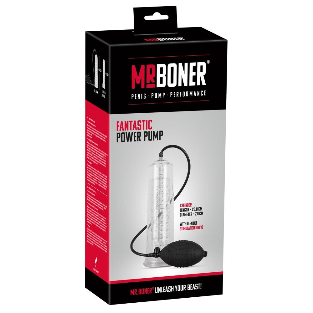 Mister Boner Fantastic Power – 9.5 Inch Penis Pump with Safety Pressure Valve