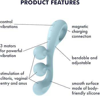 Satisfyer Love Me Rabbit Vibrator Blue with Dual Motors G-Spot and Clitoral Stimulator
