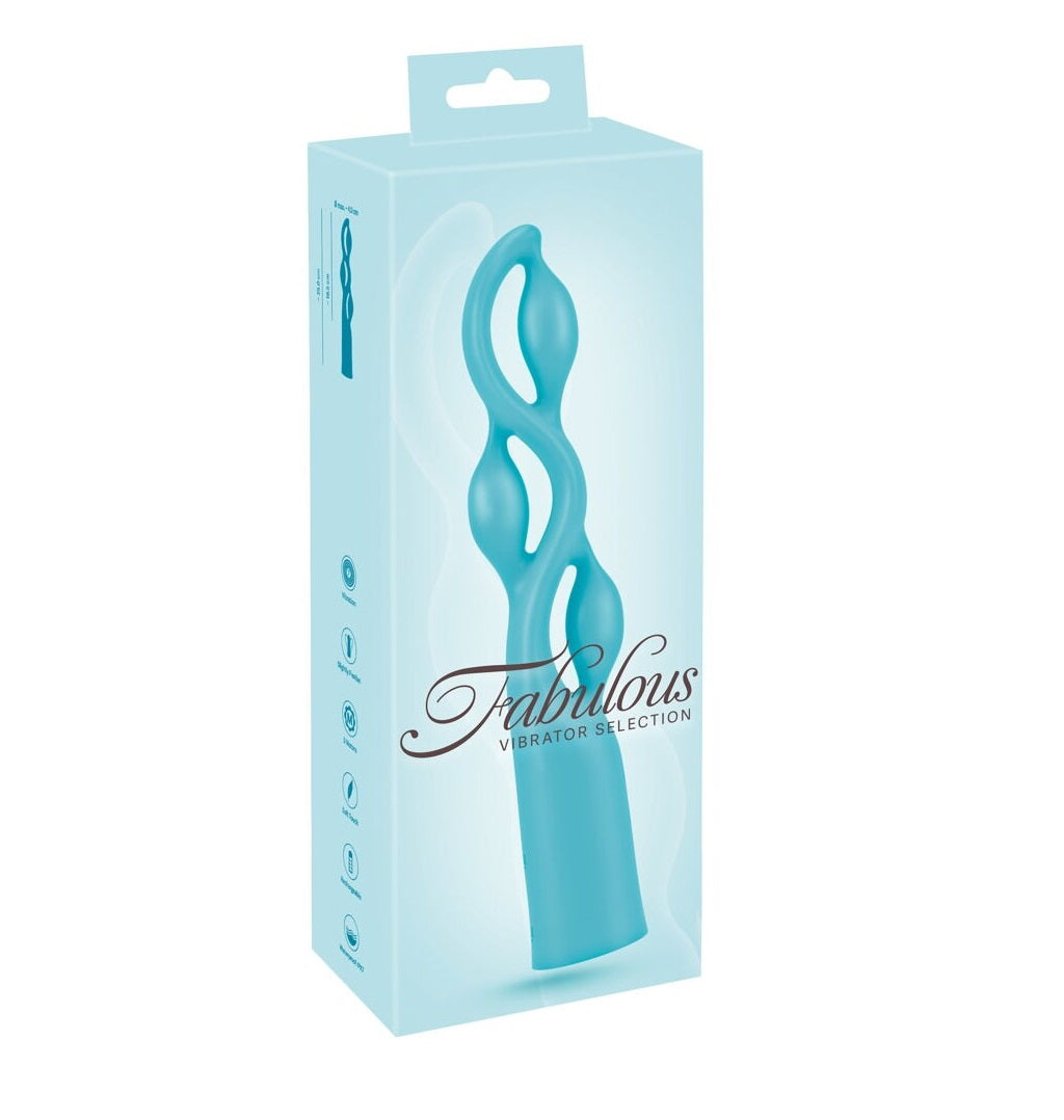 Fabulous Vibrator Turquoise Curvy Silicone Waterproof Vibrator
