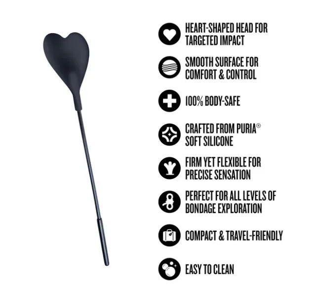 Temptasia Ardor Heart Crop – Body-Safe Silicone Crop