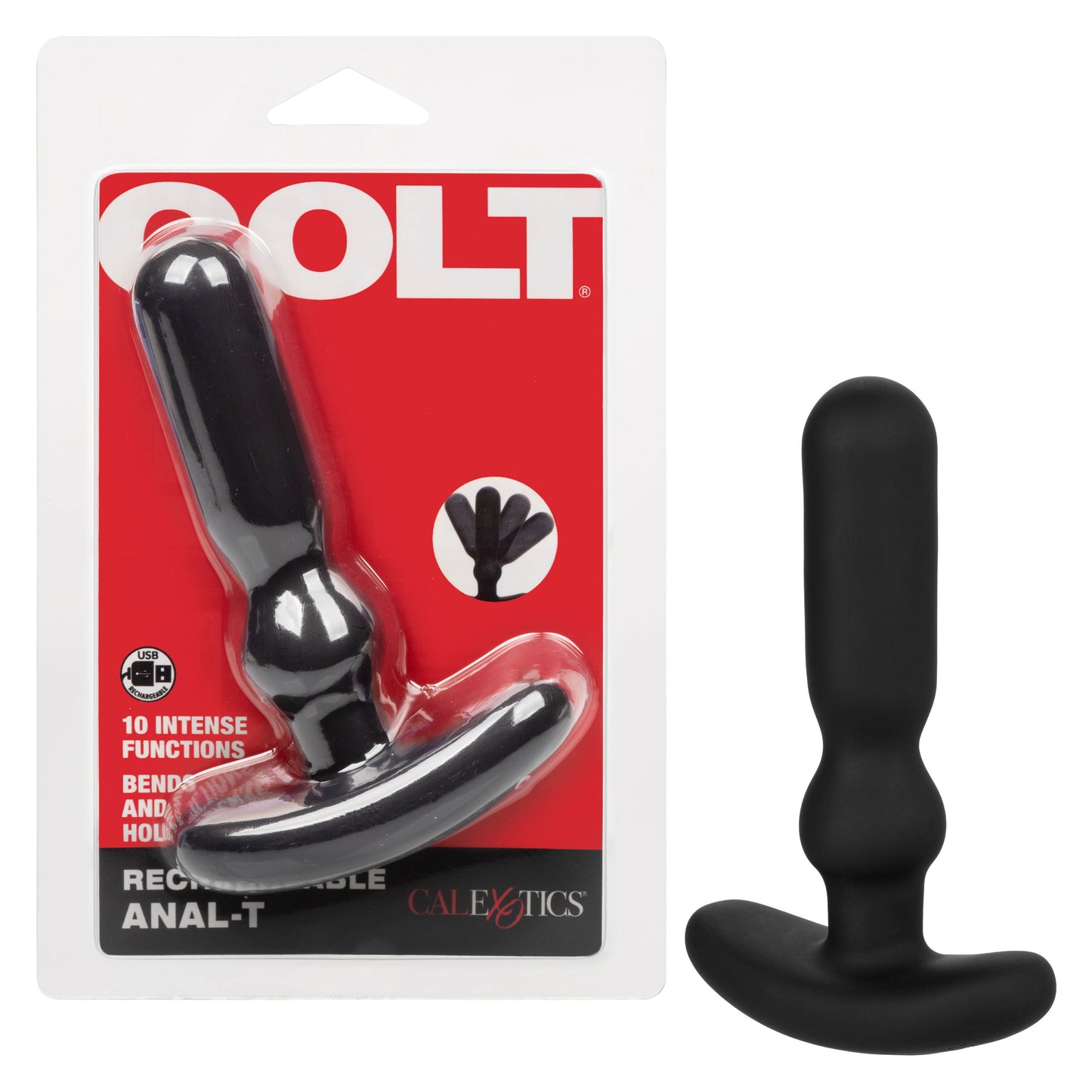 Colt Anal-T Black Flexible Vibrating Probe with 10 Intense Functions