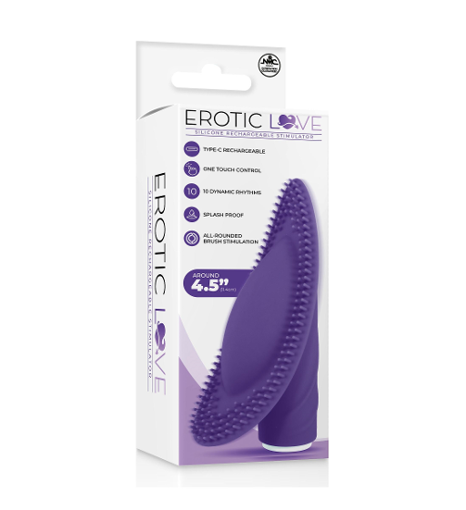 Erotic Love Silicone 10 Speed Vibrator Purple 4.5 Inch
