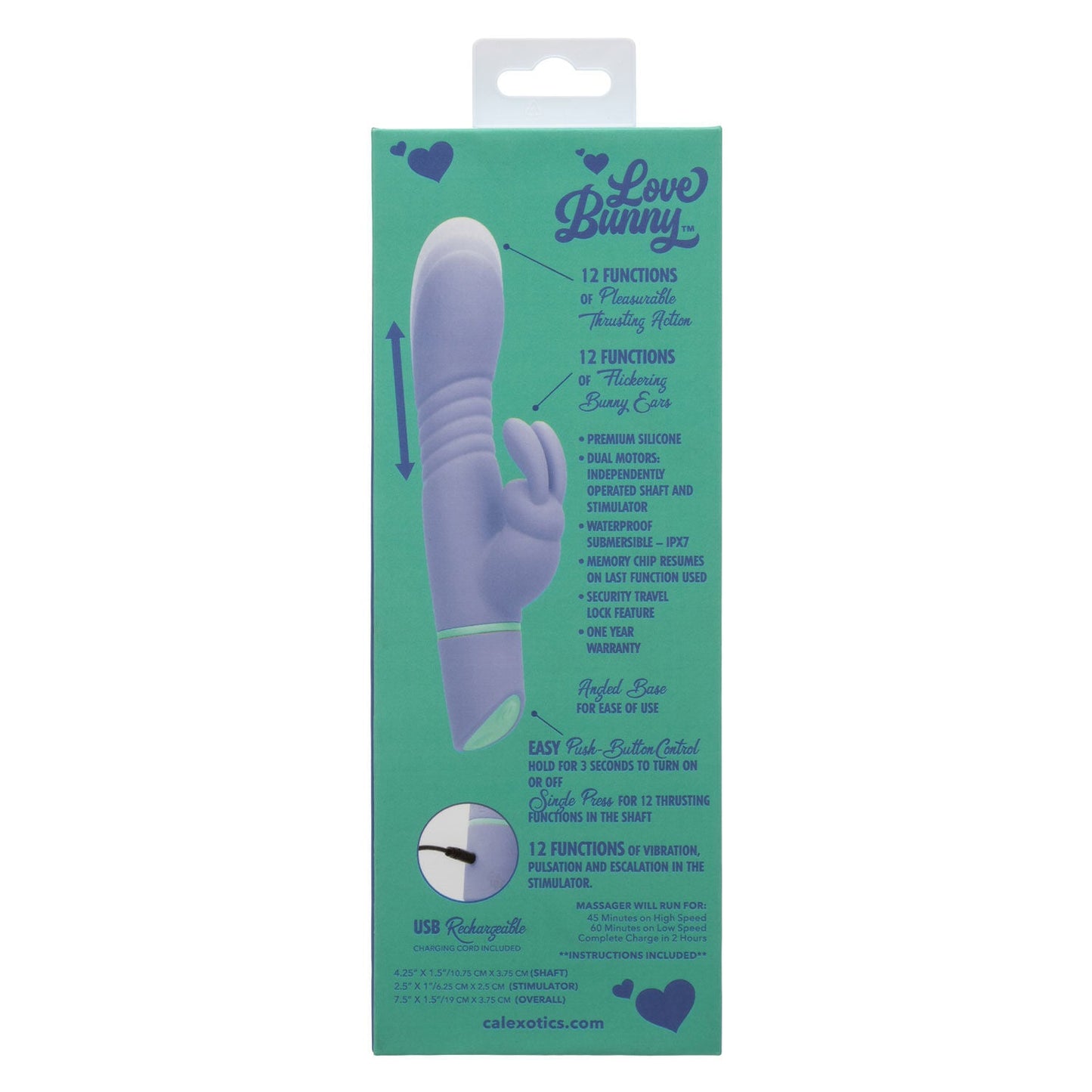 Love Bunny Thrusting Bunny (Purple) – Dual Stimulator Vibrator