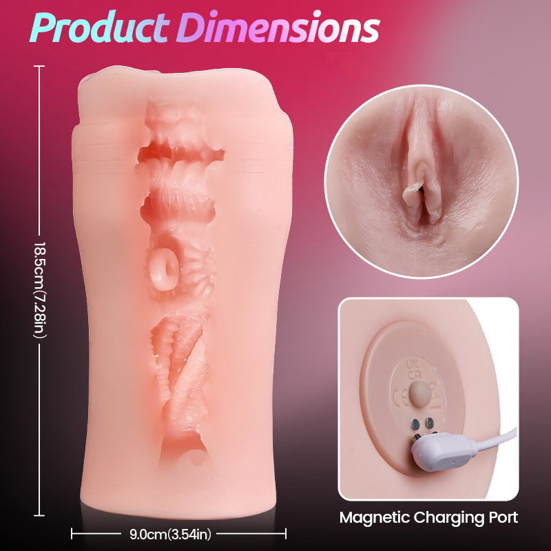 Thrill - 10 Vibrations 7 Frequencies 3 Intensities Simulated Male Stroker Masturbation Cup